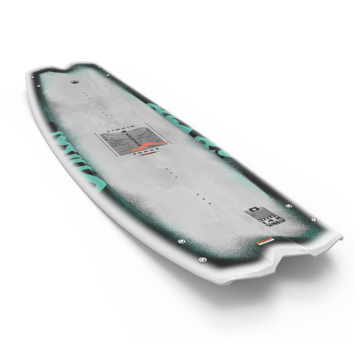 The Remedy foil board by Liquid Force has a white and green design, textured surface, and black branding accents.